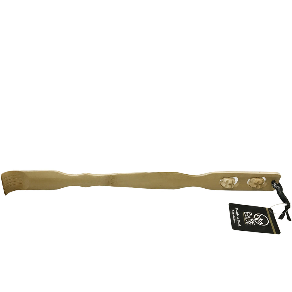 Pure Body Bamboo Back Scratcher with Neck Rollers