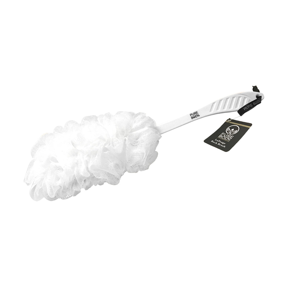 Pure Body Acrylic Long Handle Mesh Back Brush for Bath & Shower Pure